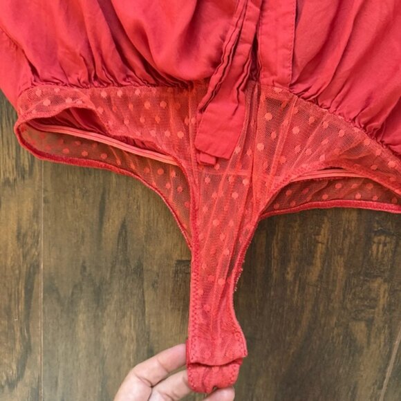Intimately Free People Medium Red Call Me Later Red Bodysuit - Picture 8 of 9